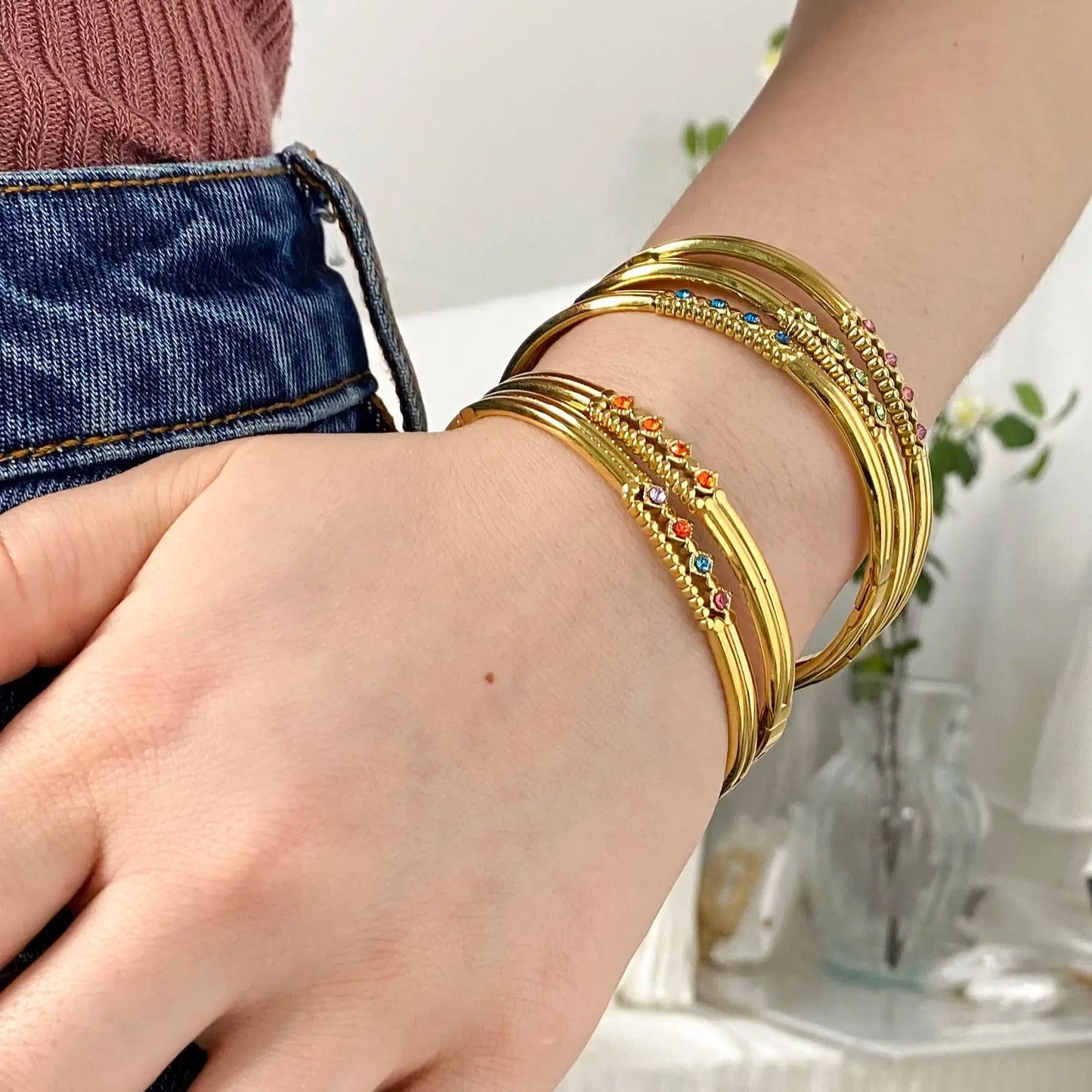 LustreLine Crystal Bangle