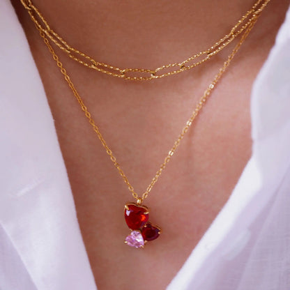 Trinity Heart Crystal Jewelry Set