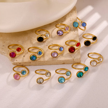 Zircon Glow Adjustable Ring