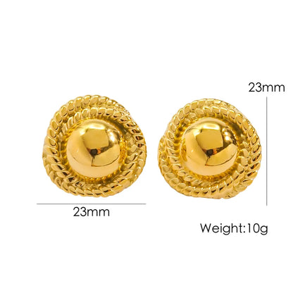 Twist Shine Disc Studs