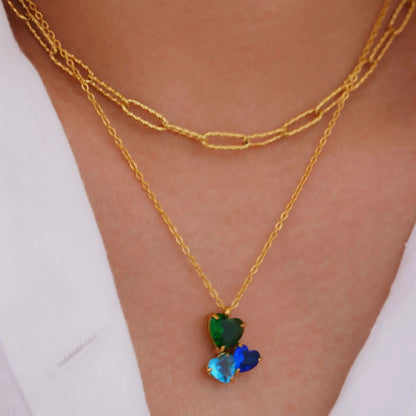 Trinity Heart Crystal Jewelry Set