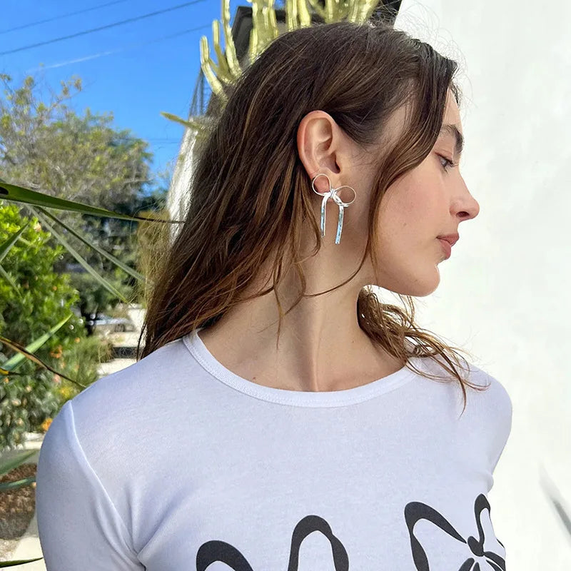 Ribbon Loop Earrings