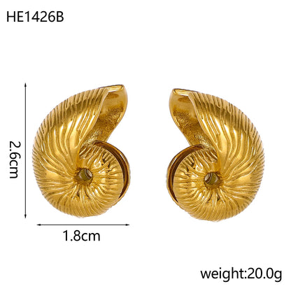 Shell Textured Stud Earrings
