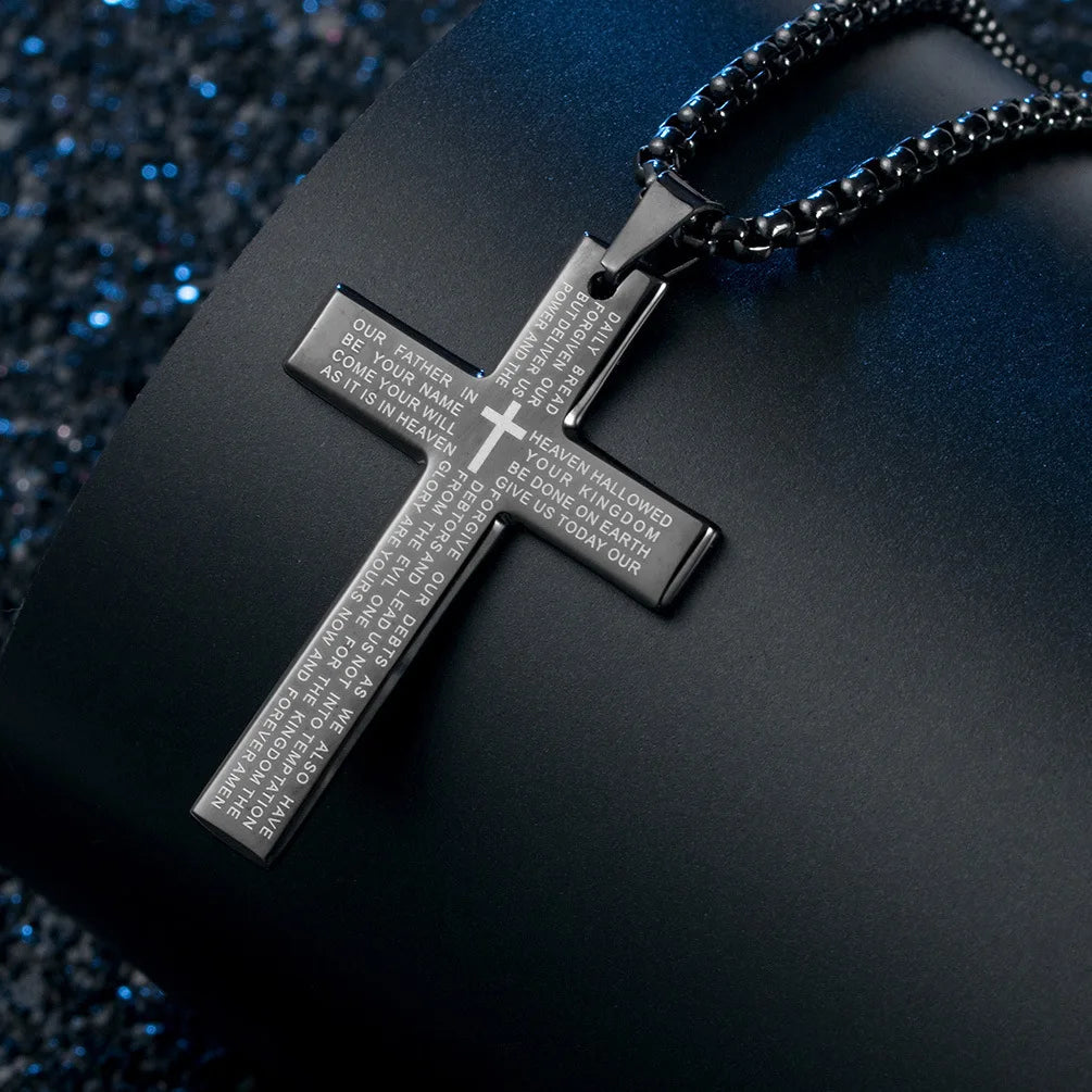 Cross Chain Necklace Stainless Steel Pendant