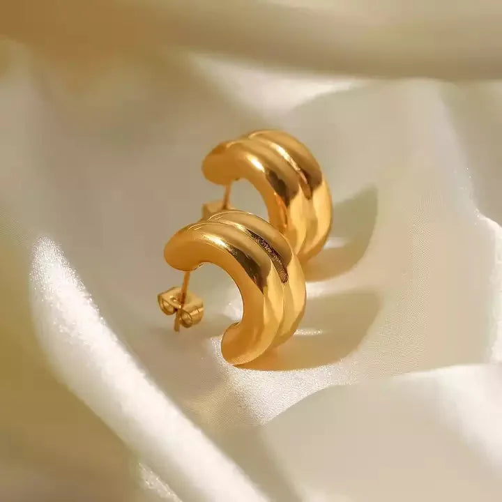 Ripple Hoop Earrings