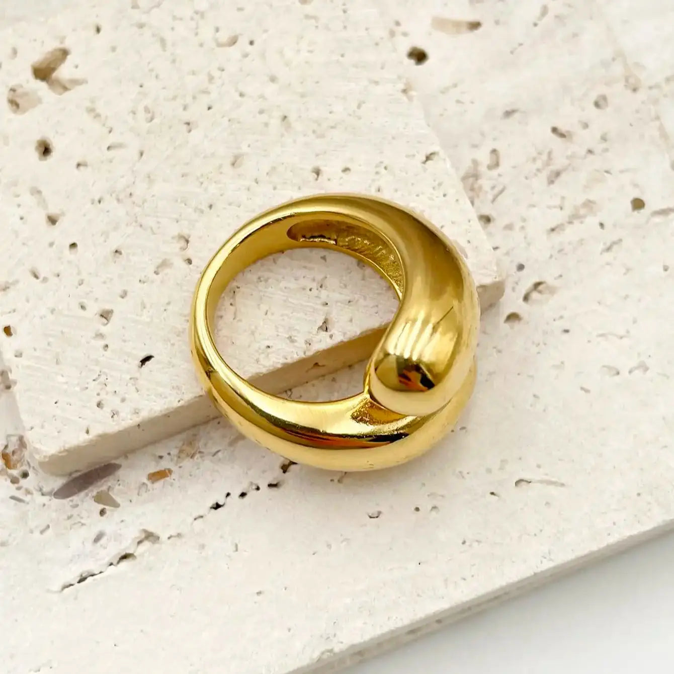 Sculpted Open Curve Ring
