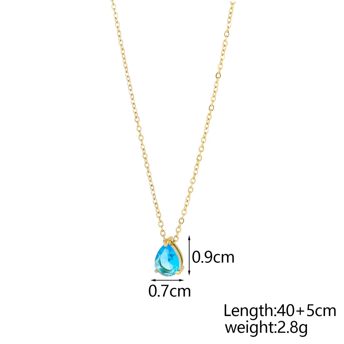 GleamDrop Birthstone Necklace