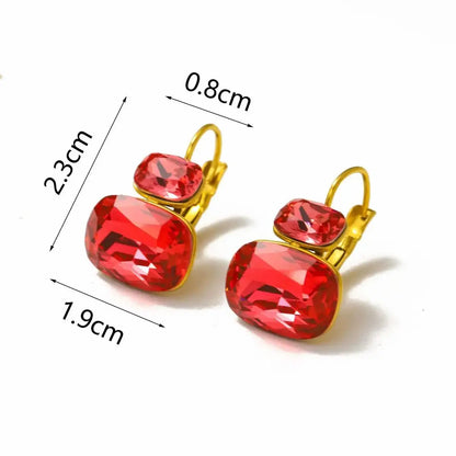 Crystal Double Stone Earrings