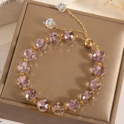 Iridescent Crystal Bead Bracelet