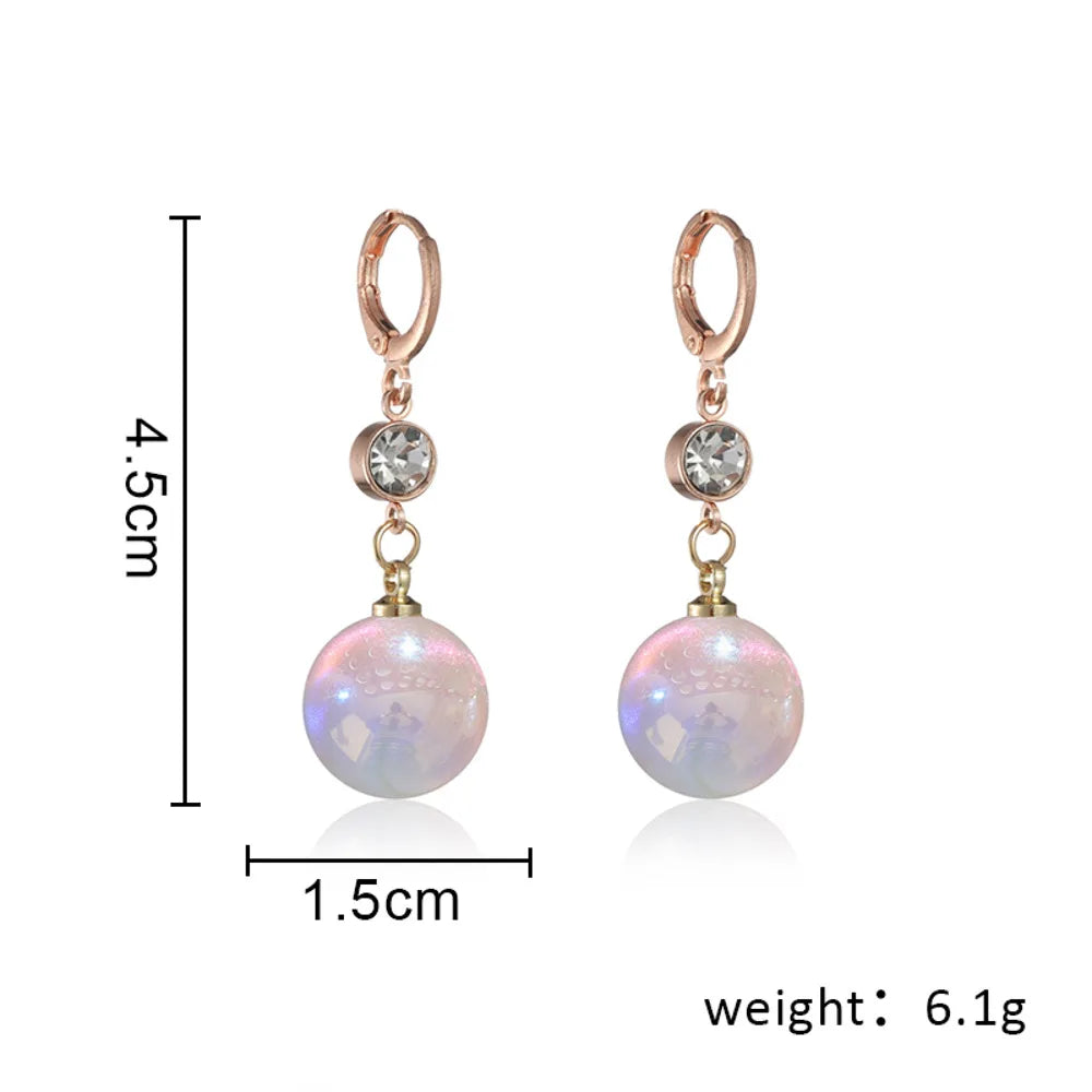 New Trend Simulation Pearl Flower Rhinestone Long Earrings for Women