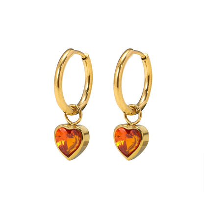 Glint Heart Mini Hoop Earrings