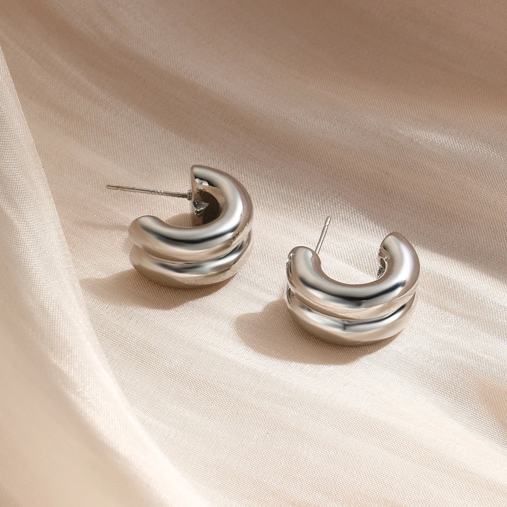 Ripple Hoop Earrings