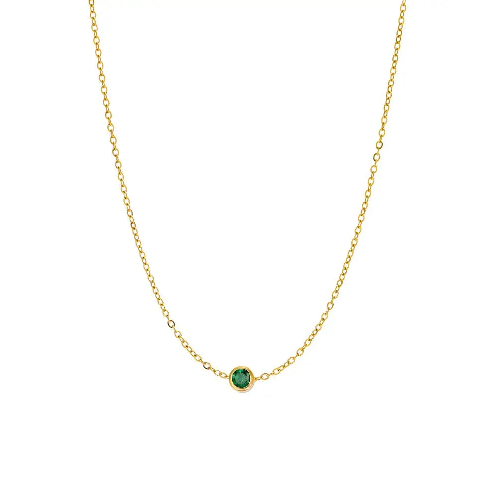 Birthstone Solitaire Necklace