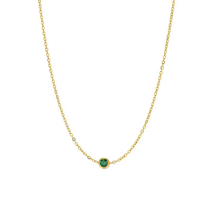 Birthstone Solitaire Necklace