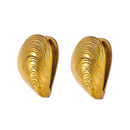 Shell Textured Stud Earrings