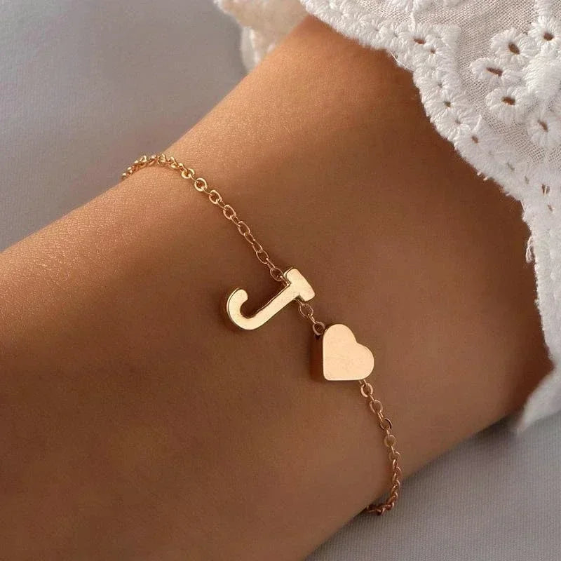 26 English Initial Letter Bracelets for Lovers Women and Men