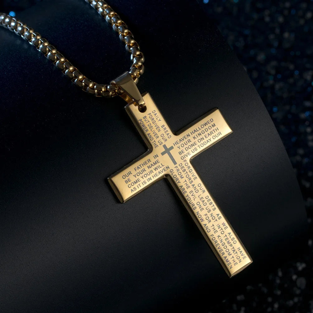 Cross Chain Necklace Stainless Steel Pendant