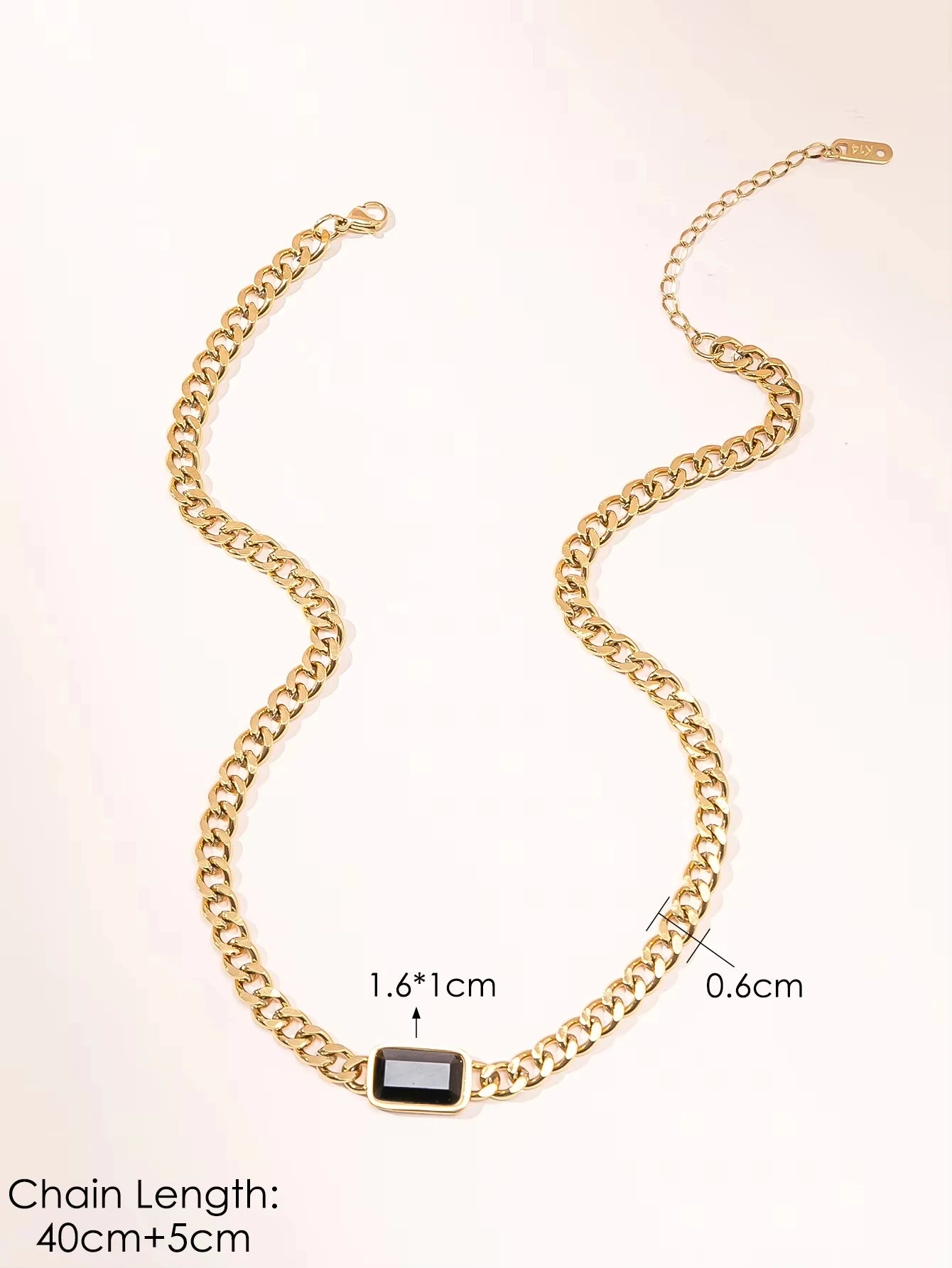 Midnight Edge Chain Necklace