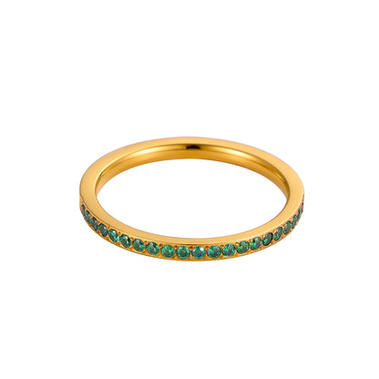 Mini Zircon Birthstone Ring