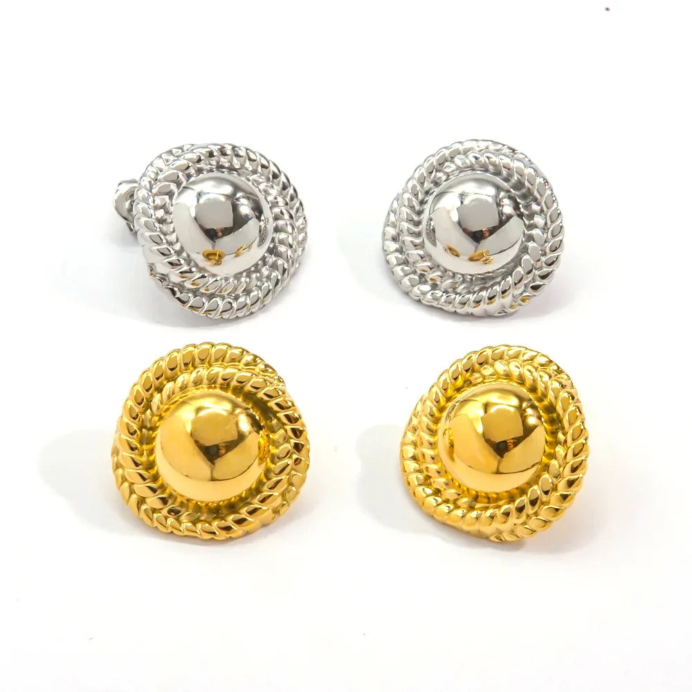 Twist Shine Disc Studs