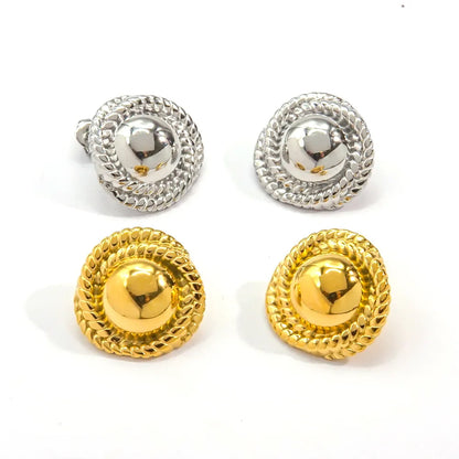Twist Shine Disc Studs