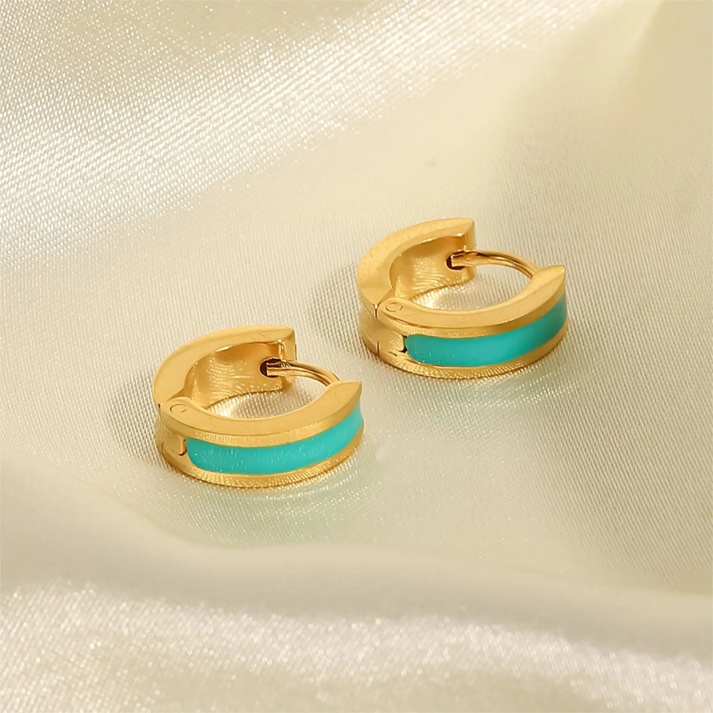 Color Stripe Stainless Steel Hoops
