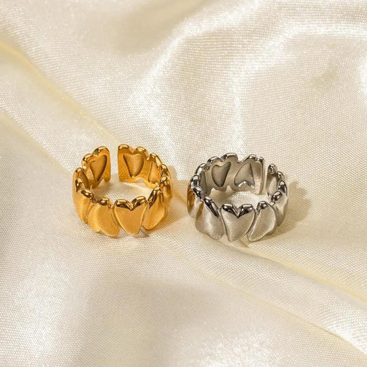 Heartlinked Adjustable Ring