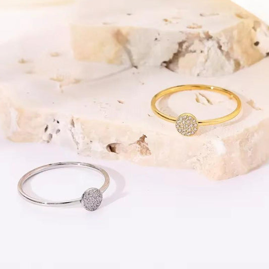 Petite Pavé Circle Ring
